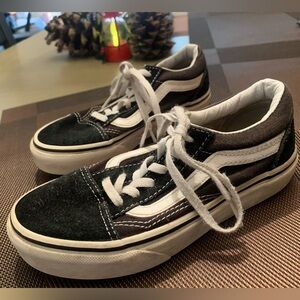 Vans Kids Classic Black and White Sneakers
